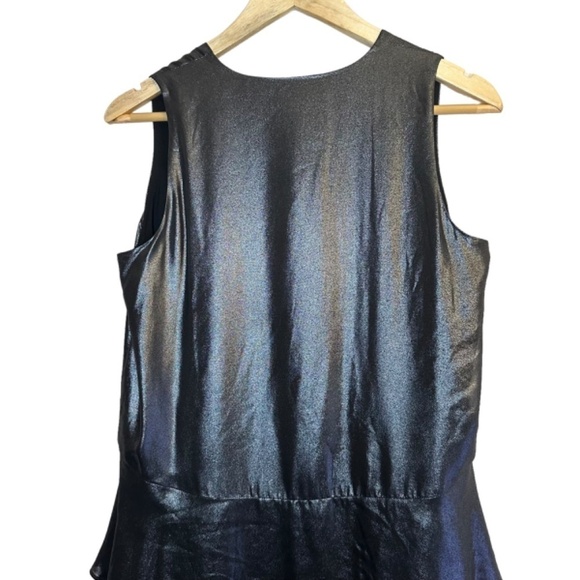 BANANA REPUBLIC Top Sz. S Petite Metallic Tiered Ruffle Hem Peplum Whimsical NEW - Picture 9 of 15